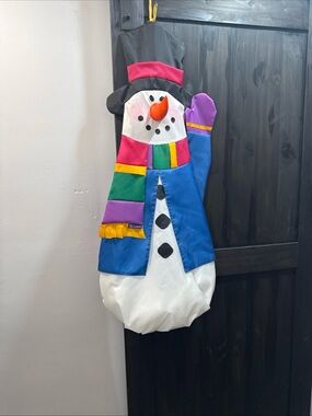 Windsport VTG Snowman Hanging Banner/Decoration. 1998